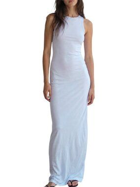 Size L Naked Wardrobe Periwinkle light Blue Bodycon Maxi Dress